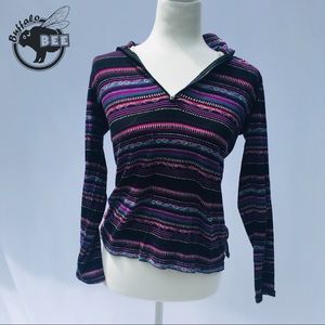 Chaps sport pull over stripped athletic top